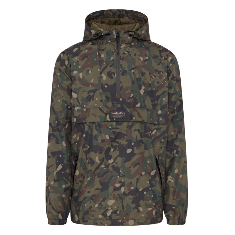 Trakker bunda techpro camo smock - xxxl.
 Vlastnosti produktu: •vyrobené z vysoko vodeodolnej látky s vodným stĺpcom 5 000 mm •plne podlepené švy pre maximálnu vodeodolnosť •vodotesné zipsy zabraňujú vniknutiu vody •skrytá ventilácia v podpazuší, ktorá pomáha regulovať telesnú teplotu •výrazný, maskovací vzor Trakker •nastaviteľná kapucňa a lem pre dodatočný tepelný komfort •bundu je možné ľahko zbaliť do minimálnych rozmerov 
 Technické parametre: •Veľkosti S – XXXL •Materiál: 100% polyester