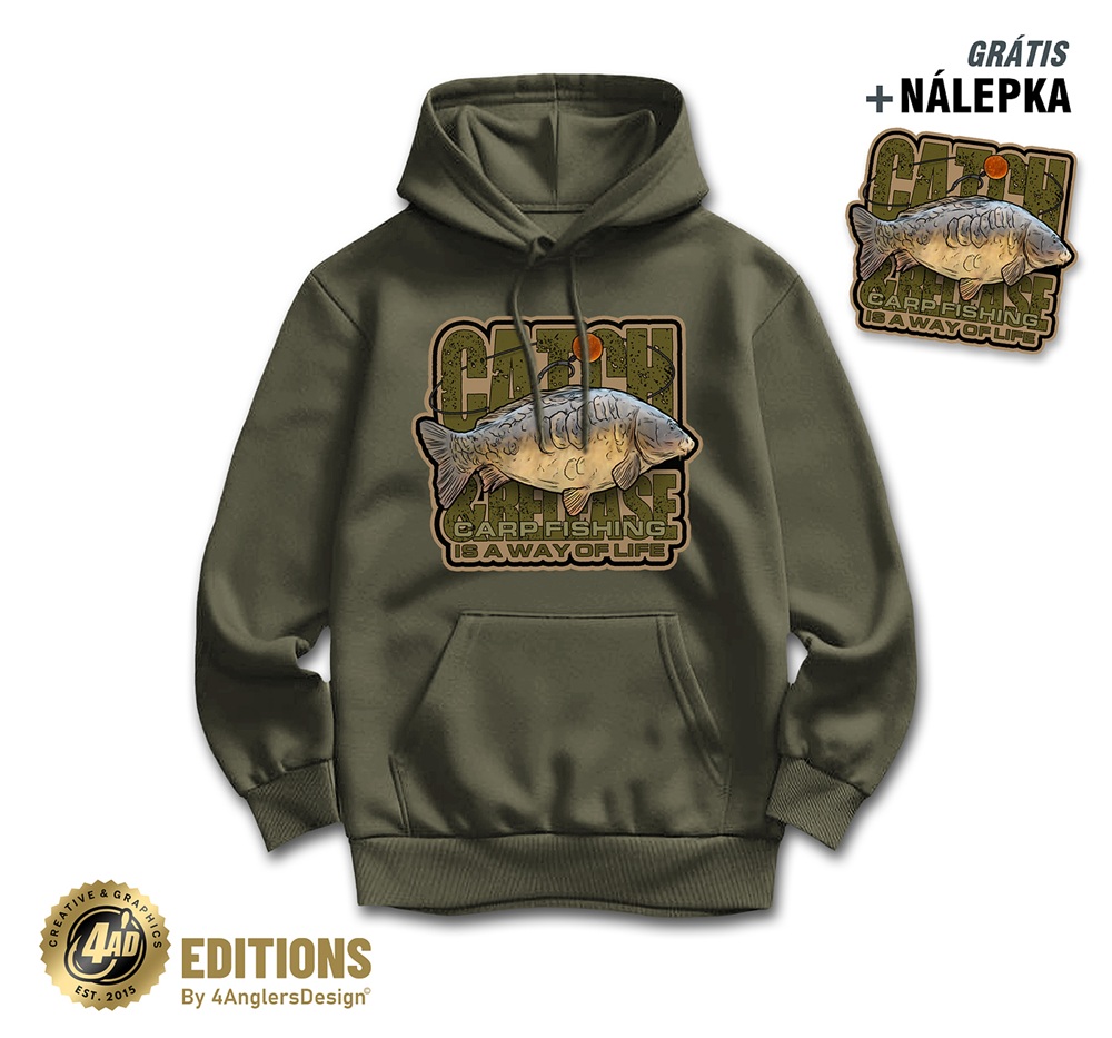 4anglersdesign mikina catch and release is a way of life - xxl.
 Mikiny sú vyrobené z veľmi kvalitnej organickej bavlny a recyklovaného polyesteru.
 Materiál: 85% organická bavlna, 15% recyklovaný polyester.
 Dostupné vo veľkostiach S-XXXL.