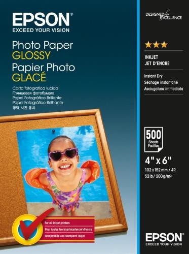 Epson C13S042549 Photo Paper bílý lesklý foto papír 10x15cm 200 g/m2 500 ks.