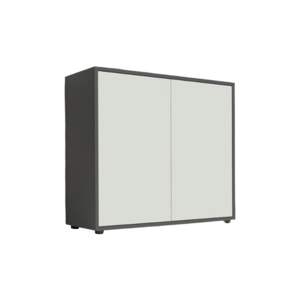 MID.YOU KOMODA, antracitová, biela, 79/73/33 cm.