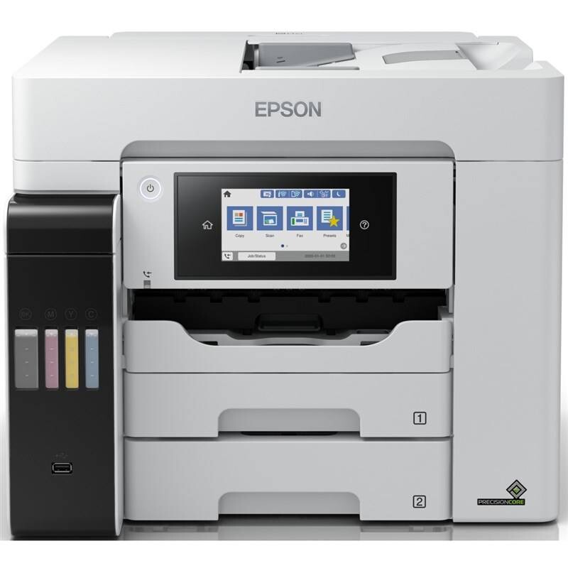 Epson L6580 C11CJ28402 atramentová multifunkcia.

Toto ľahko použiteľné zariadenie EcoTank L6580 umožňuje tlačiť, skenovať, kopírovať a faxovať dokumenty s výnimočne nízkymi nákladmi na tlač jednej strany a nízkou spotrebou energie vďaka technológii Heat-Free PrecisionCore.

* Vysokorýchlostná tlač
* Minimálna potreba zásahov zo strany používateľa
* Tlačte odkiaľkoľvek
* Tlačová hlava PrecisionCore™
* Dotyková obrazovka, Priama tlač z USB

Tlač, Skenovanie, Kopírovanie, Fax

Formát tlačiarne:  A4
Rozlíšenie[DPI]:  4.800 x 2.400 dpi
Rýchlosť čiernej tlače [str/min]:  25 Str./min
Rýchlosť farebnej tlače [str/min]:  25 Str./min
Rýchlosť obojstrannej tlače ISO/IEC 24734:  21 A4 str./min.
Tlač prvej strany [sec]:  Čiernobielo 5,5 s, Colour 6 s
Max.

Obojstranná tlač:  Áno
Automatický podávač pre skenovanie:  áno
Spracovanie médií:  Automatický podávač dokumentov, obojstranná kópia (A4, obyčajný papier), Automatický podávač dokumentov, obojstranný fax (A4, obyčajný papier), Automatický podávač dokumentov, obojstranné skenovanie (A4, obyčajný papier), Automatická obojstranná tlač (A4, obyčajný papier)

Kapacita zásobníka [str]: 

Kapacita výstupného zásobníka: 125 Listov
Kapacita zásobníka papiera: 250 Listov Štandardná, 550 Listov max.

Rozhranie: 

Mobilná tlač a pripojenie: Wi-Fi, Wi-Fi Direct, Ethernet a bezplatné aplikácie pre mobilnú tlač

Sieťový protokol: IPv4, IPv6
WLAN zabezpečenie: WEP 64 Bit, WEP 128 Bit, WPA PSK (TKIP)

Tlačové jazyky:  PCL3, PCL5c, PostScript 3

Skenér: 

Obojstranné skenovanie
Rýchlosť jednostranného skenovania (A4 čiernobielo): 27,5 ipm s ADF skenom
Rýchlosť obojstranného skenovania (A4 čiernobielo): 11 ipm s ADF skenom
Rýchlosť jednostranného skenovania (A4 farebne): 9 ipm s ADF skenom 10 sek.
Rýchlosť obojstranného skenovania (A4 farebne): 6 ipm with ADF scan
Skenovacie rozlíšenie: 2.400 dpi x 1.200 dpi (horizontálne x vertikálne)
Pokročilá integrácia dokumentov: E-mail, FTP, Počítač (Epson Document Capture Pro)
Výstupné formáty: BMP, JPEG, TIFF, multi-TIFF, PDF, PNG
Typ skenera: Contact image sensor (CIS)

Fax:  Čiernobiele aj farebné faxovanie bez nutnosti zapínať počítač

Spotreba [W]:  19 W (samostatné kopírovanie, vzor ISO/IEC 24712), 0,8 W (úsporný režim), 10 W Pripravené, 0,2 W (vypnutie), TEC 0,14 kWh/týždeň

Rozmery:  425 x 500 x 350 mm (šírka x hĺbka x výška)
Hmotnosť [kg]:  17,8 kg

Podporované operačné systémy:  Mac OS 10.10.x, Mac OS 10.6+, Mac OS 10.7.x, Mac OS 10.8.x, Mac OS 10.9.x, Mac OS X 10.11.x, Mac OS X 10.12.x, Mac OS X 10.13.x, Windows 10 (32/64 bit), Windows 7 (32/64 bit), Windows 8 (32/64-bitová verzia), Windows 8.1 (32/64 bit), Windows Server 2008 R2, Windows Server 2012 R2, Windows Server 2016, Windows Vista (32/64bitová verzia), Windows XP Professional x64 Edition SP2 alebo novší, Windows XP SP3 alebo novší (32-bit), Windows Server 2003 R2, spectextoptionoperatingsystemswin2003ii2, Verzia Windows XP Professional x64

Obsah balenia:

1 kompletná sada atramentu (BK – 127 ml, CMY – 70 ml), Ovládače a pomocné programy (CD), Inštalačná/bezpečnostná príručka, Hlavné zariadenie, napájací kábel, Úvodná príručka, Záručný dokument

Záruka: 24 mesiacov
 
!
Chcete ZDARMA predĺžiť záruku na 3 roky?