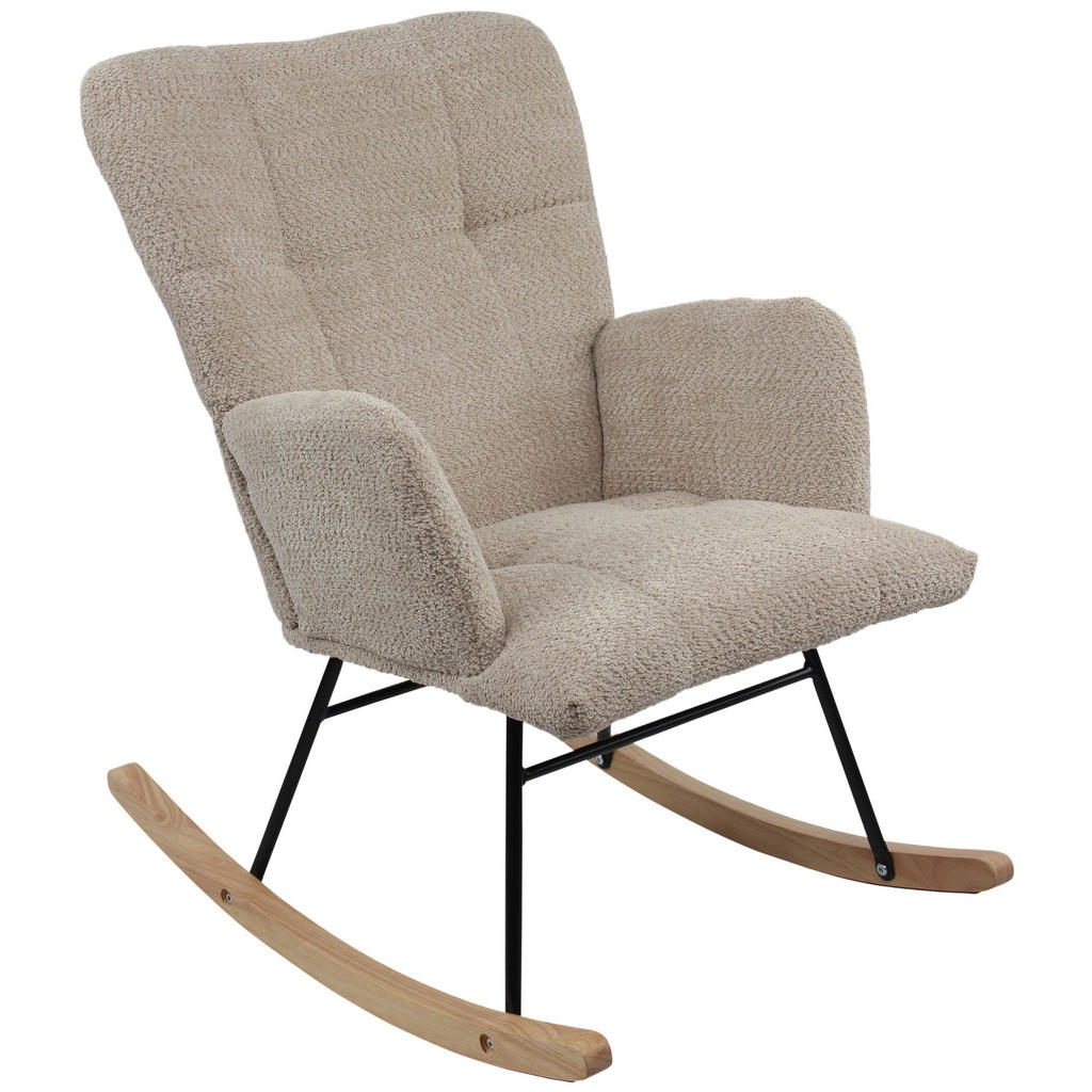 P & B STOLIČKA S PRUŽNÝM PODNOŽÍM, drevo, kov, textil, hnedá.