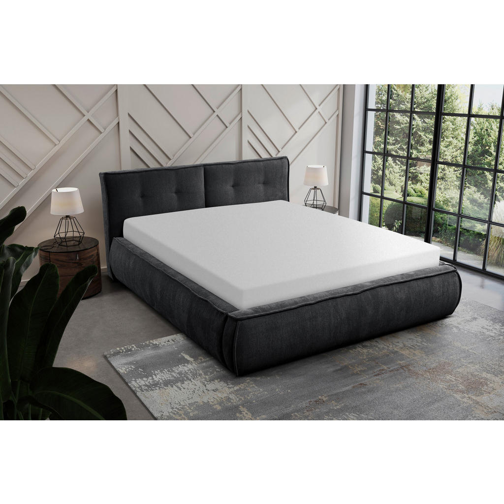 Livetastic ČALÚNENÁ POSTEĽ, 180/200 cm, antracitová.
