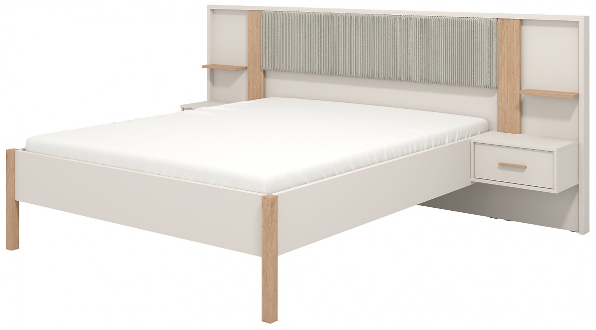 Manželská posteľ 160x200cm deluxe katharos - béžová/dub artisan.

 

Manželská posteľ, ktorá je taká pohodlná, až je to na zbláznenie?

 

Rozmery manželskej postele 160x200cm DELUXE Katharos sú 268x115x210,5cm (š, v, h).

 

Všetky produkty z kolekcie Katharos nájdete nižšie v súvisiacich produktoch.