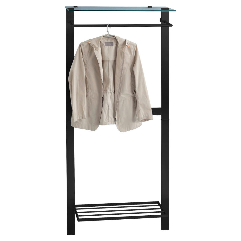 VEŠIAKOVÝ PANEL, sivá, čierna, 80/190/33 cm.