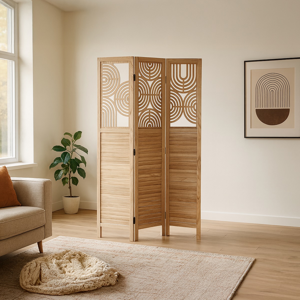 AUTRONIC paraván EF-L175 NAT masív.