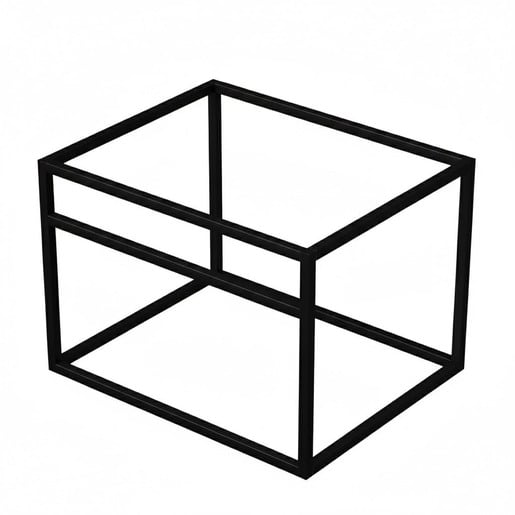 Konštrukcia bez umývadla Naturel Cube 66x46,2x53 cm čierna mat KONZOLEUM65.