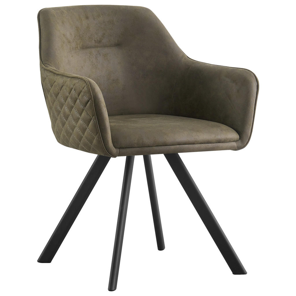 Hom`in STOLIČKA S PODRÚČKAMI, železo, mikrovlákno, zelená, čierna.