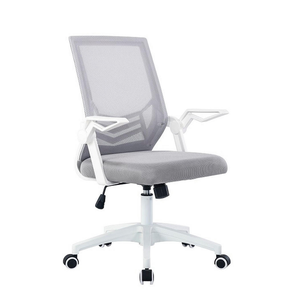 MID.YOU OTOČNÁ STOLIČKA, sieťovina, sivá, čierna, biela.