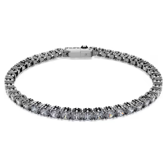 Swarovski Tenisový náramok so šedými kryštálmi Matrix Tennis 5693928 15,5 cm.