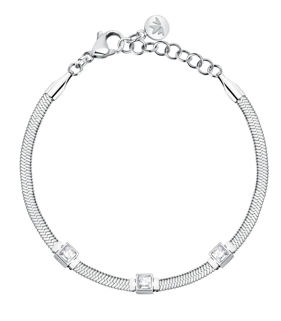 Morellato Slušivý oceľový náramok s kryštálmi Hádok Gioia SAVY32.