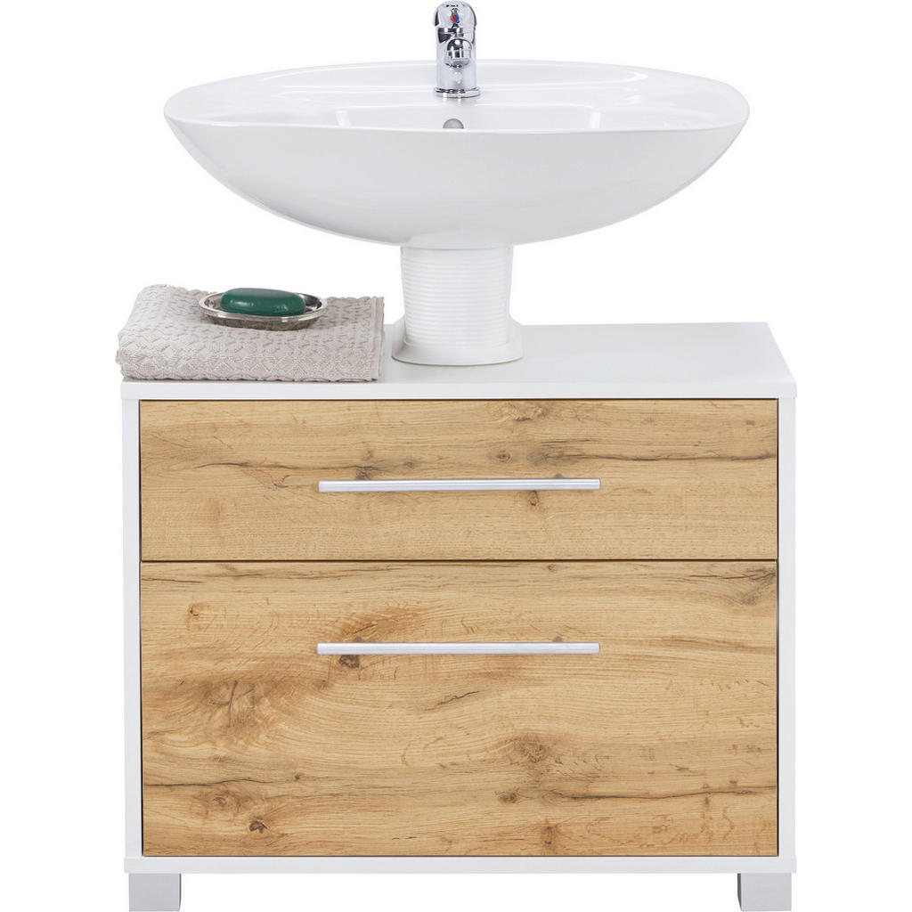 Welnova SKRINKA POD UMÝVADLO, farba duba, biela, 65/53/35 cm.