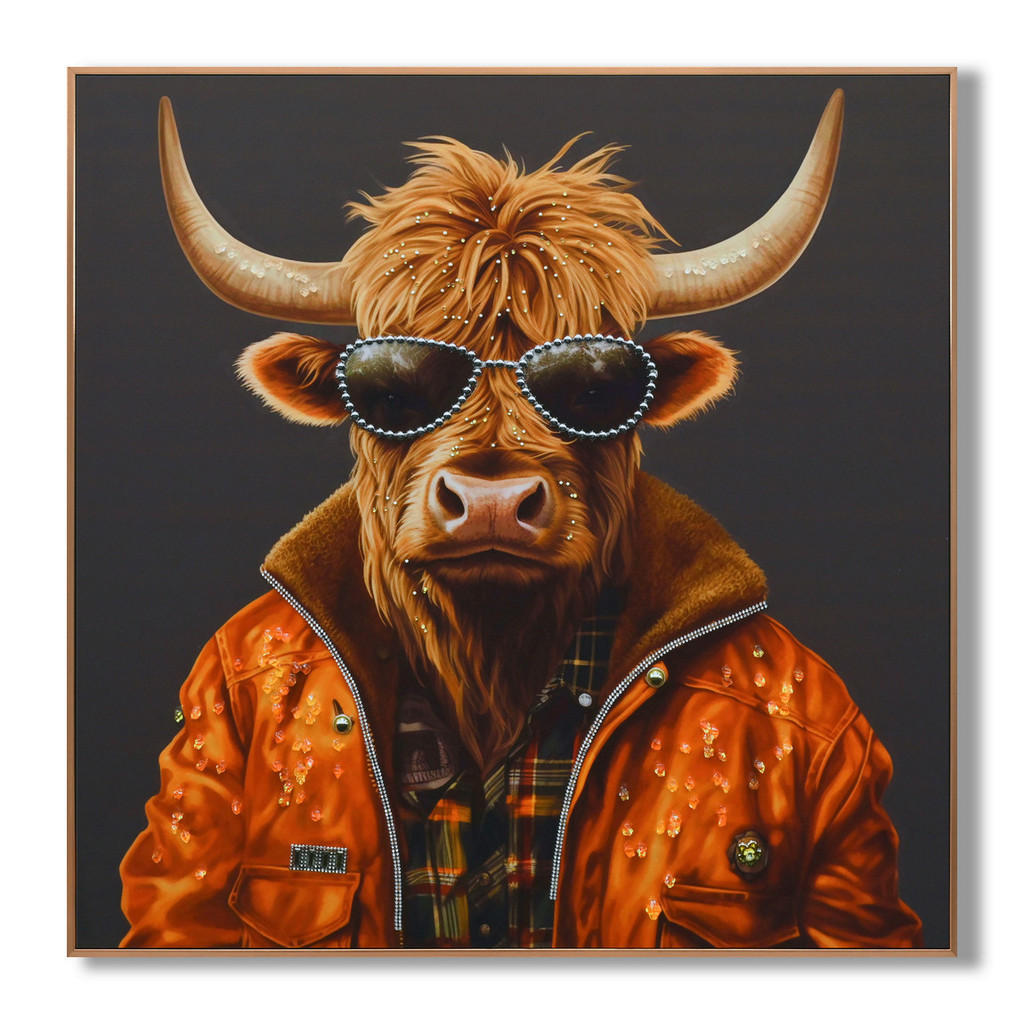 OBRAZ NA PLÁTNE, zvieratá, 82/82/4 cm.