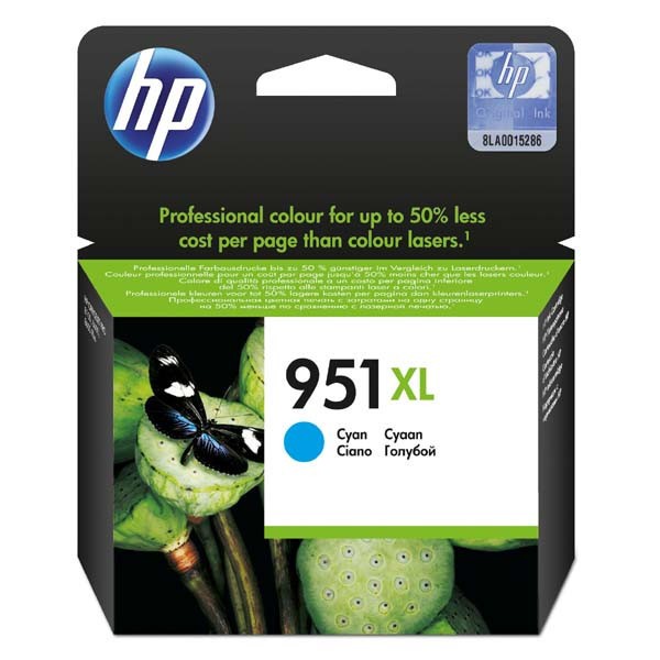 HP 951XL CN046AE azúrová (cyan) originálna cartridge.
Originálna cartridge = záruka priamo od výrobcu tlačiarne
100 % použitie v tlačiarni - spoľahlivá a bezproblémová tlač
Použitím originálnej náplne predlžujete životnosť tlačiarne
Overená špičková kvalita - jasný a čitateľný text, jemná grafika, kvalitnejšie obrázky
Použitie originálnej kazety ponúka rýchly a vysoký výkon a pritom stabilné výsledky = EFEKTÍVNA TLAČ
Jednoduchá inštalácia a údržba
Zabezpečujeme bezplatnú recykláciu originálnych náplní
Garancia Vašej spokojnosti s použitím našej originálnej náplne

Kód výrobcu: CN046AE