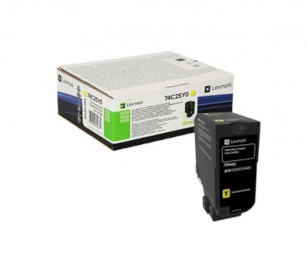 Lexmark 74C2SY0 žltý (yellow) originálny toner.
Originálny toner = záruka priamo od výrobcu tlačiarne
100 % použitie v tlačiarni - bezproblémové fungovanie s vašou tlačiarňou
Použitím originálnej náplne predlžujete životnosť tlačiarne
Osvedčená špičková kvalita - vysoko kvalitná a spoľahlivá tlač originálnou tlačovou kazetou od prvej do poslednej stránky
Trvalé a profesionálne výsledky tlače - dlhodobá udržateľnosť tlače
Kratšia prodleva pri tlači stránok
Garancia Vašej spokojnosti s použitím našej originálnej náplne
Zabezpečujeme bezplatnú recykláciu originálnych náplní
Zlyhanie náplne v menej ako 1% prípadov
Jednoduchá a rýchla výmena náplne

Kód výrobcu: 74C2SY0