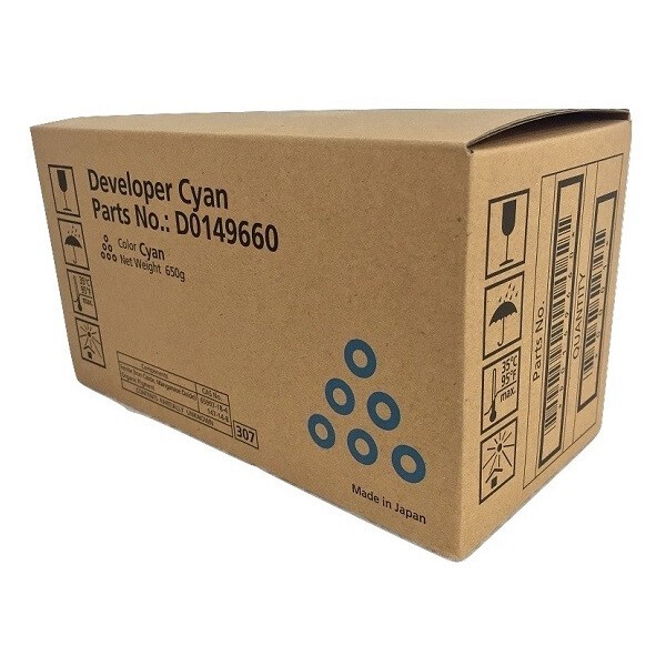 Ricoh D0149660 azúrový (cyan) originálny developer.
Originálny developer = záruka priamo od výrobcu tlačiarne
100 % použitie v tlačiarni - bezproblémová funkčnosť
Použitím originálneho developeru predlžujete životnosť tlačiarne
Osvedčená špičková kvalita - originálny developer poskytuje mimoriadne výsledky
Trvalé a profesionálne výsledky tlače - dlhodobá udržateľnosť tlače
Produktivita tlače - rovnaká tlač po celú jeho životnosť
Maximálna jednoduchá obsluha = efektívna tlač
Garantujeme Vám spokojnosť s použitím originálneho developeru
Zabezpečujeme bezplatnú recykláciu originálnych náplní

Kód výrobcu: D0149660