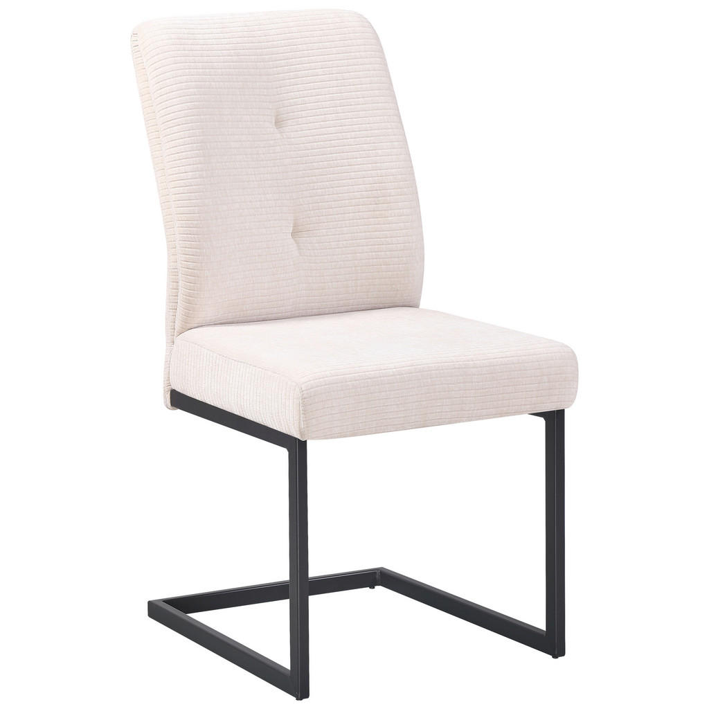 MID.YOU STOLIČKA S PRUŽNÝM PODNOŽÍM, kord, čierna, béžová.