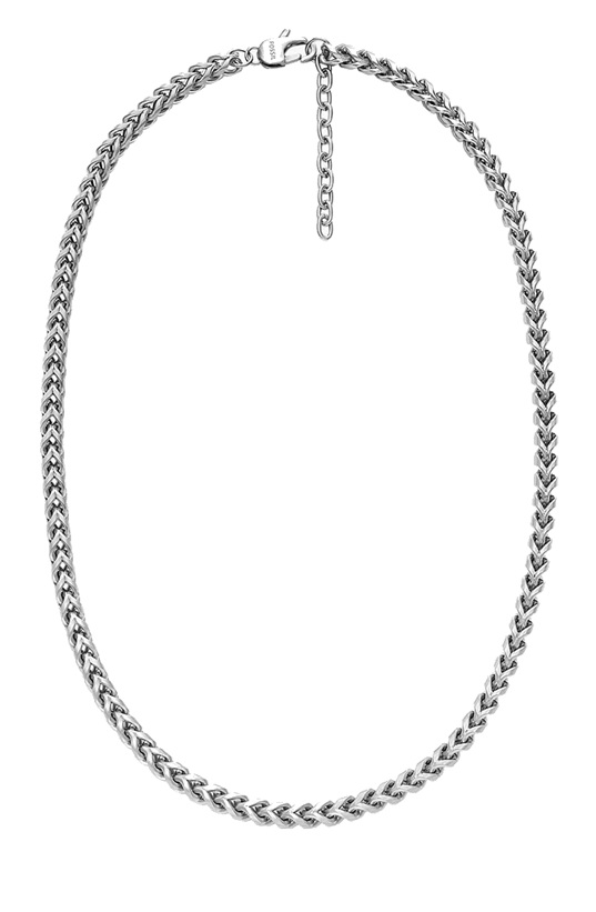 Fossil Výrazný oceľový náhrdelník pre mužov JOF00661040.