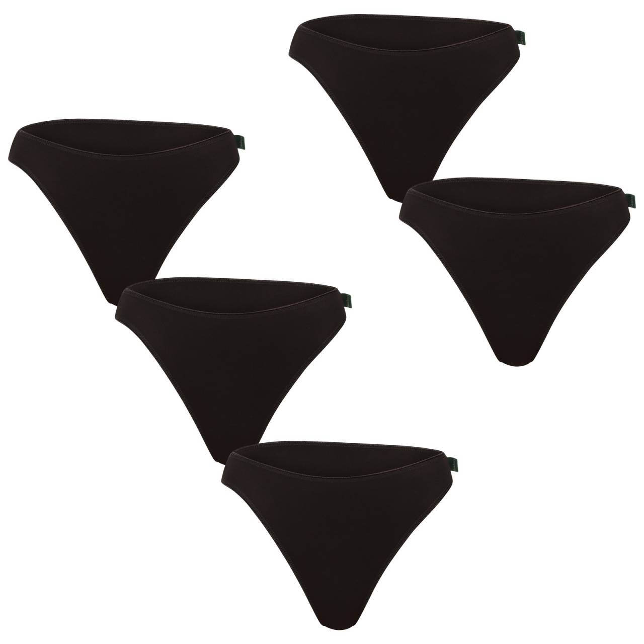 5PACK dámske tangá Gaubert čierná (GBTW-907) L/XL.