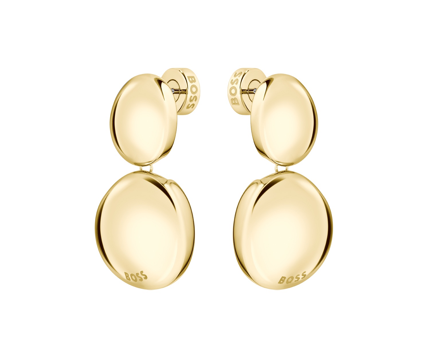 Hugo Boss Fashion visiace náušnice z pozlátenej ocele Nugget 1580714.