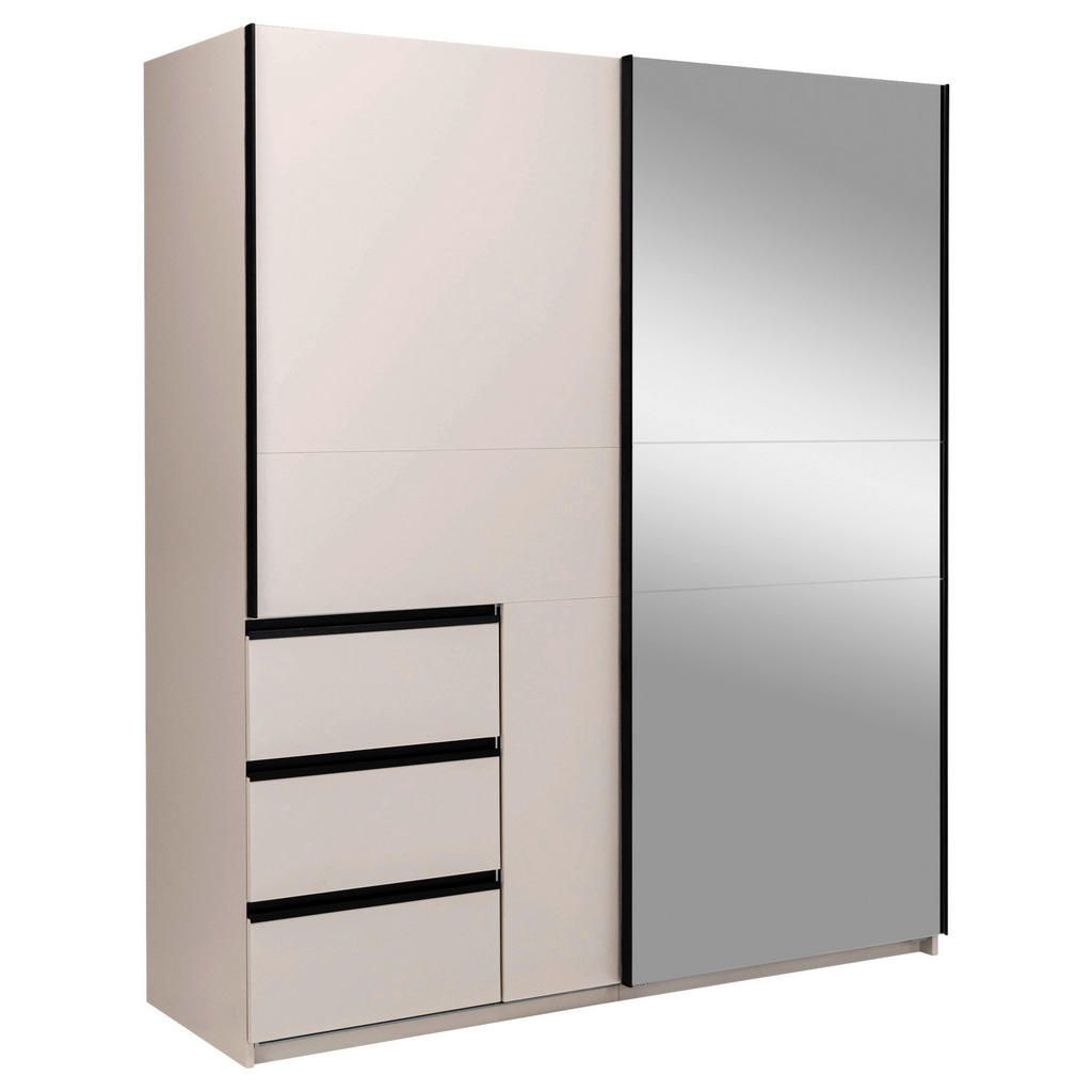 MID.YOU SKRIŇA S POSUVNÝMI DVERAMI, kašmírová, 175/205/61,5 cm.