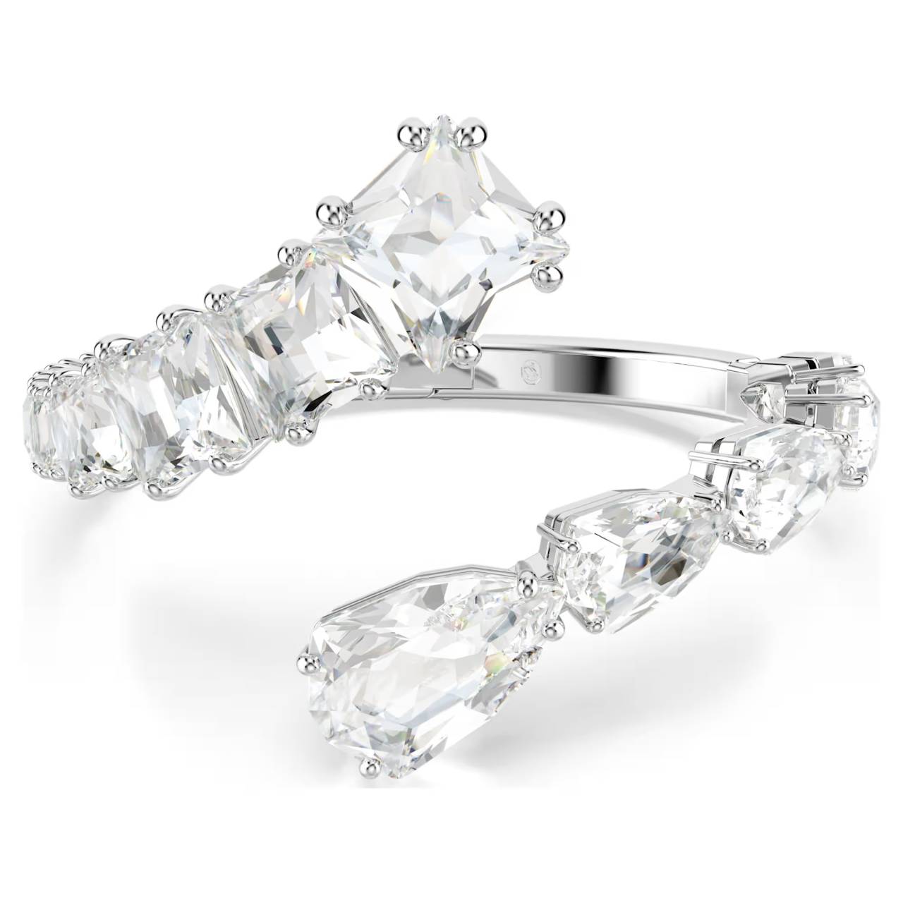 Swarovski Oslnivý pevný náramok s čírymi krištáľmi Matrix 5692519 16 cm.