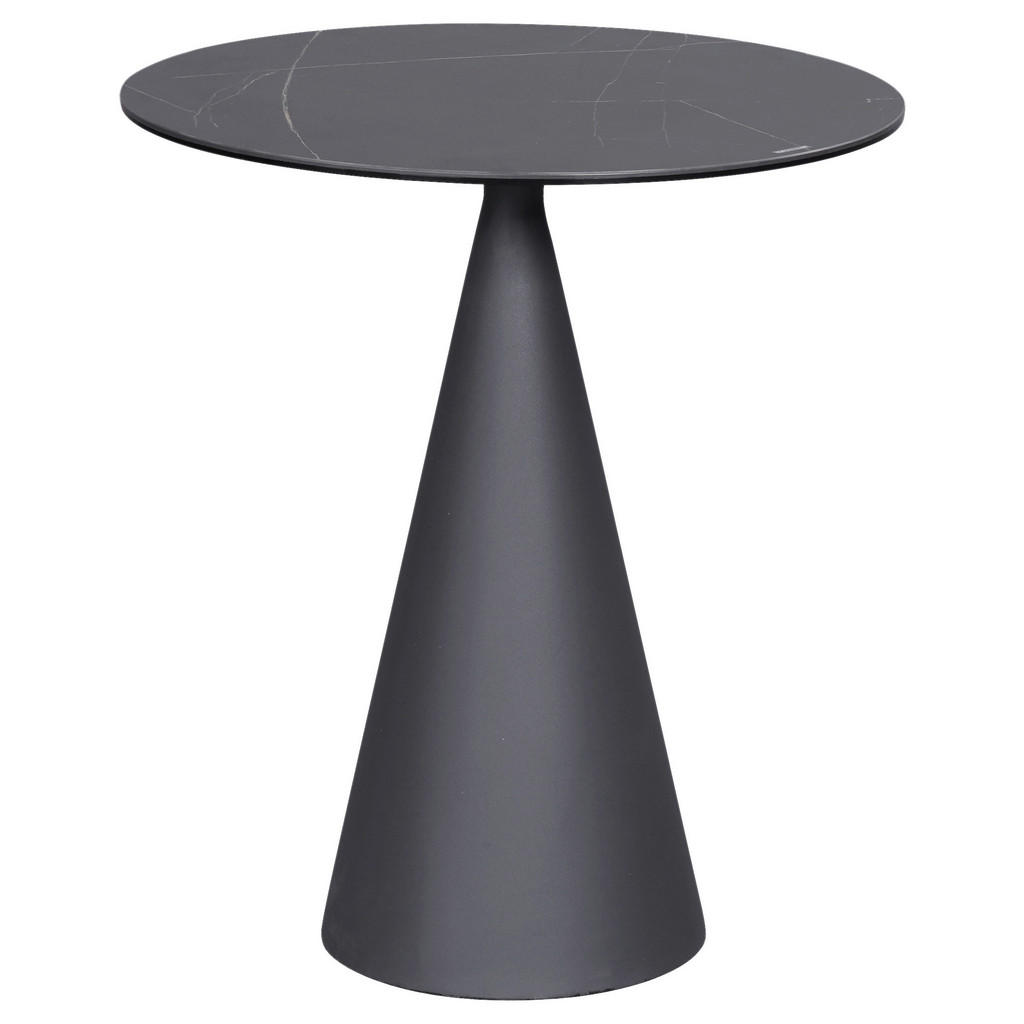 Dieter Knoll PRÍRUČNÝ STOLÍK, antracitová, čierna.