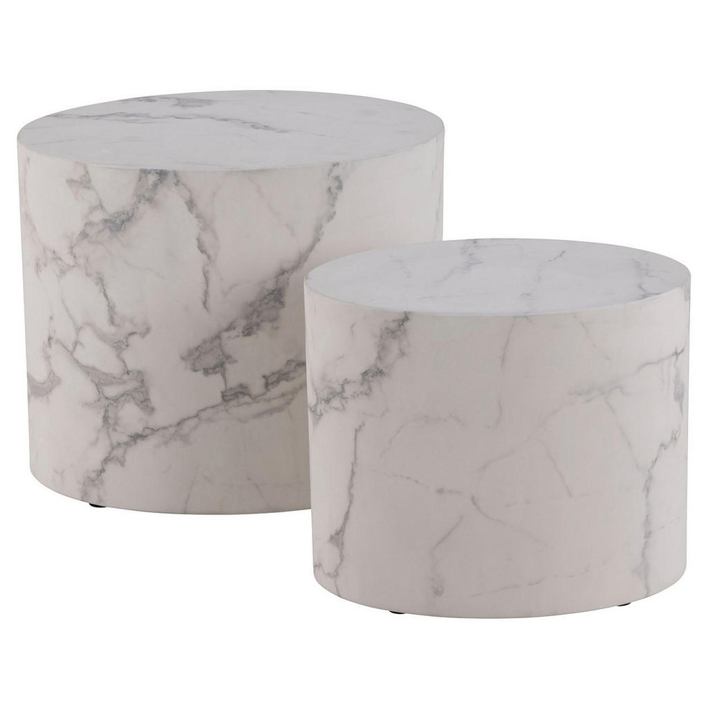 MID.YOU SADA PRÍRUČNÝCH STOLÍKOV, sivá, biela.