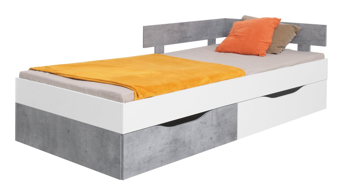 Študentská posteľ omega 120x200cm s úložným priestorom - biela/betón.

 

Vďaka neutrálnej kombinácii farieb sa posteľ hodí do dievčenskej aj chlapčenskej izby.

 

Študentská posteľ Omega je vyrobená z kvalitného lamina, ktorého výhodou je predovšetkým ľahká údržba, čo mnoho z nás iste ocení. Výška roštu od zeme je 37cm.

 

Rozmery študentské postele Omega sú 124x72x204cm (š, v, h).

 

Všetok nábytok patriaci do kolekcie Omega a vhodné matrace nájdete nižšie v súvisiacich produktoch.