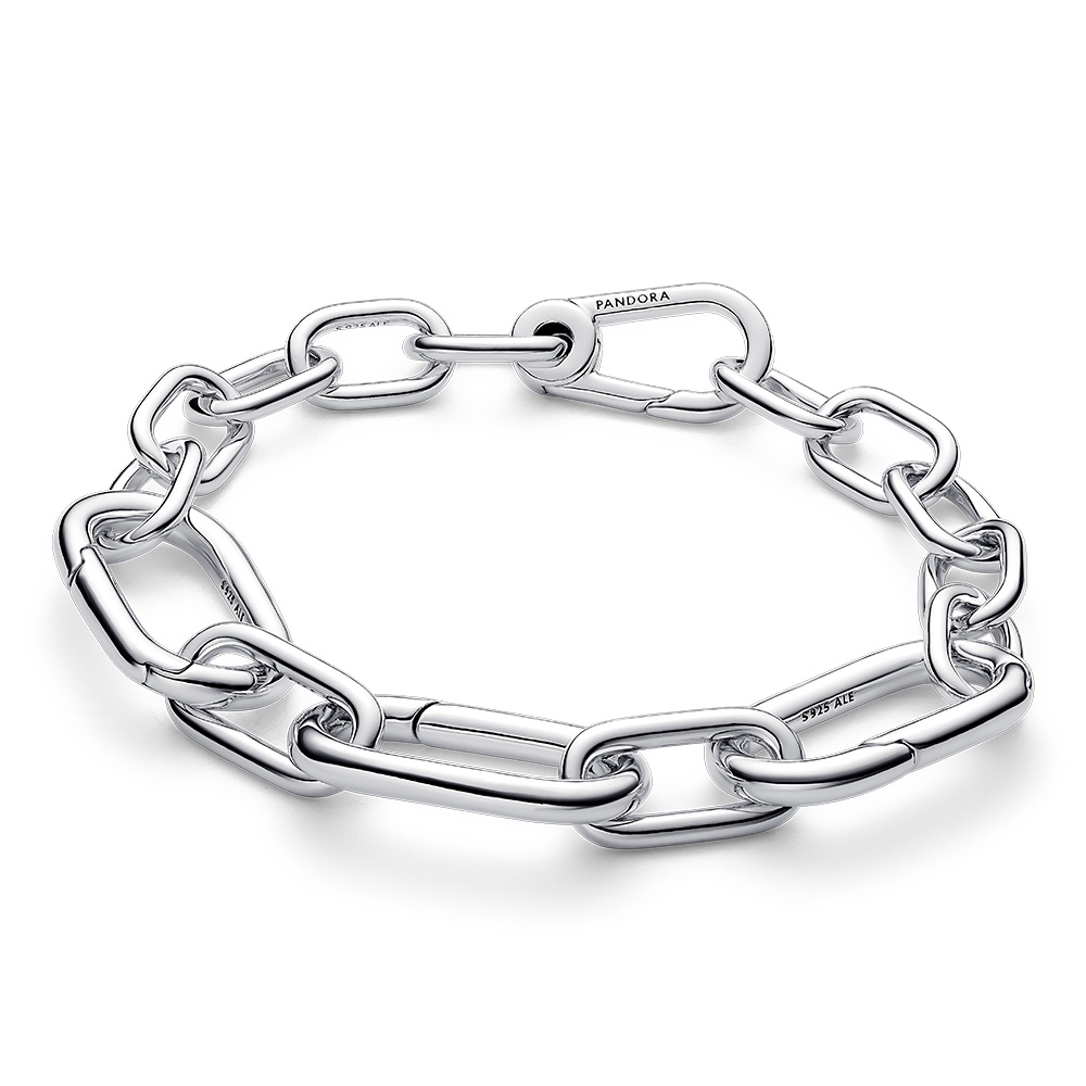 Pandora Výrazný článkový náramok zo striebra na prívesky Me 593854C00 17,5 cm.
