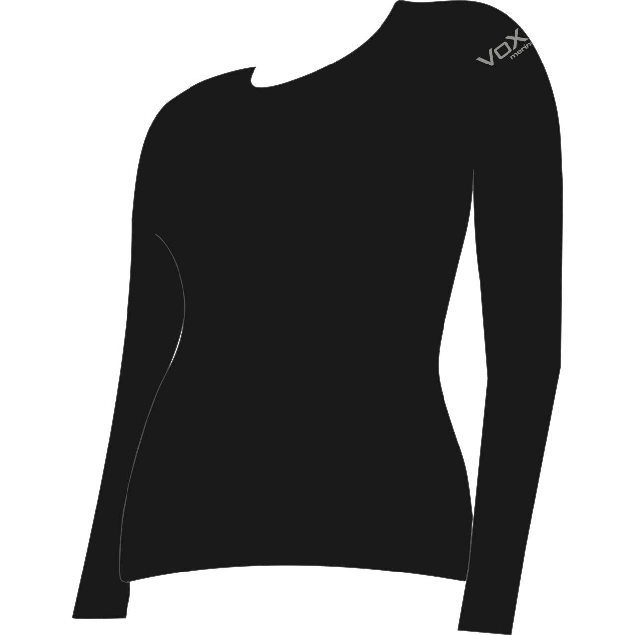 Dámske tričko VoXX merinowool funkčné čierné (MW11) S.