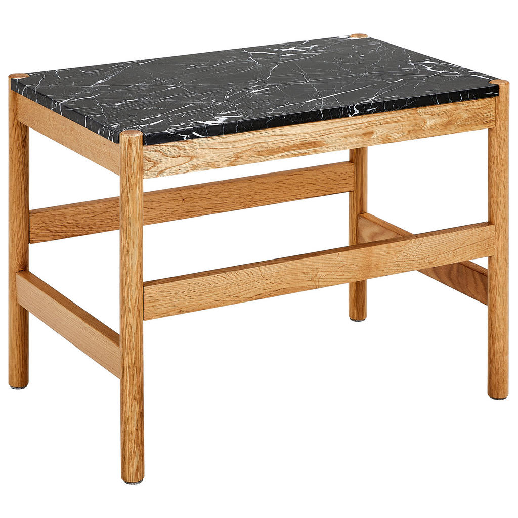 MID.YOU KONFERENČNÝ STOLÍK, čierna, kameň, drevo, 60/42/40 cm.