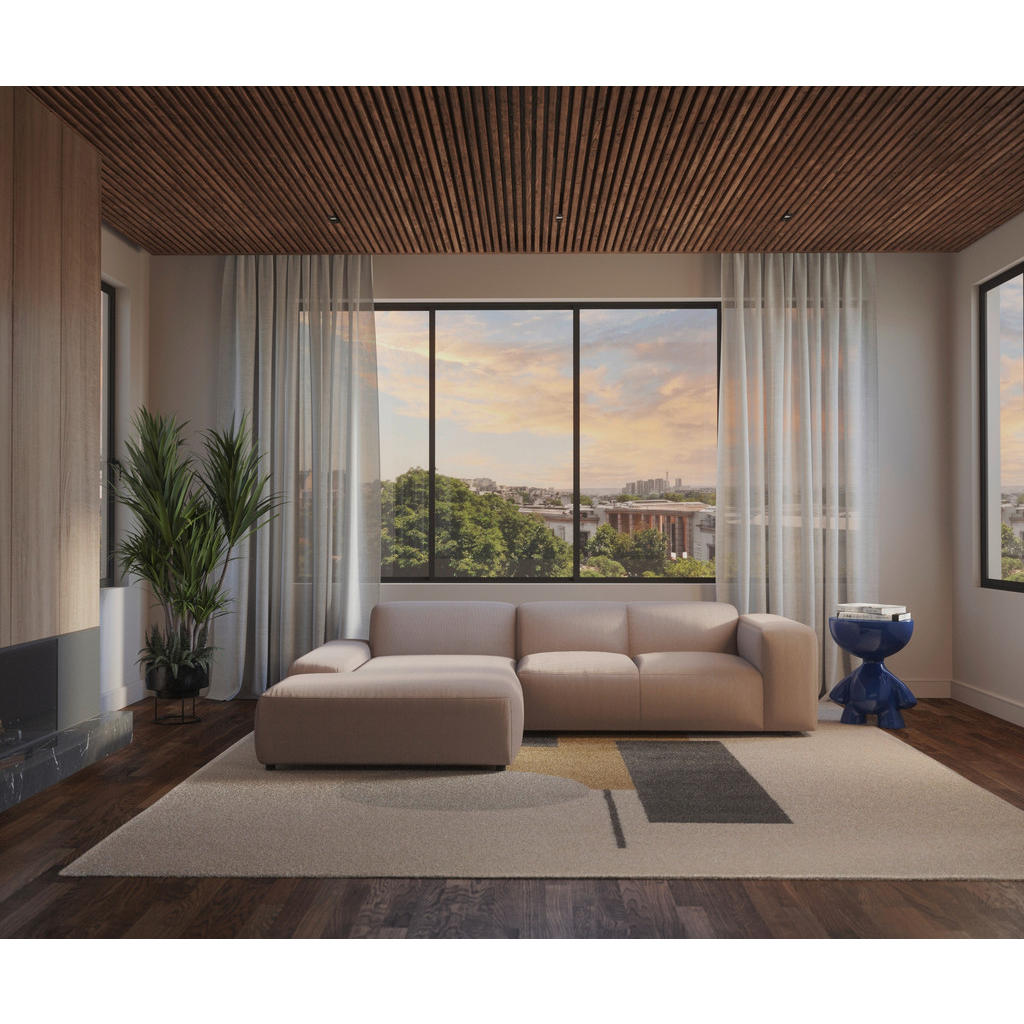 MID.YOU ROHOVÁ SEDACIA SÚPRAVA, textil, béžová.