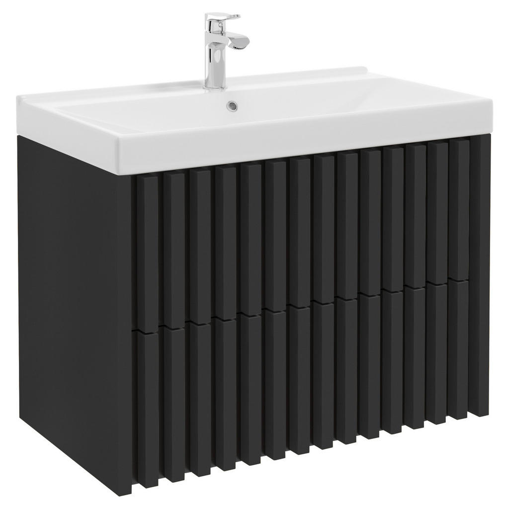 MID.YOU SKRINKA S UMÝVADLOM, čierna, čierna, 81 cm.