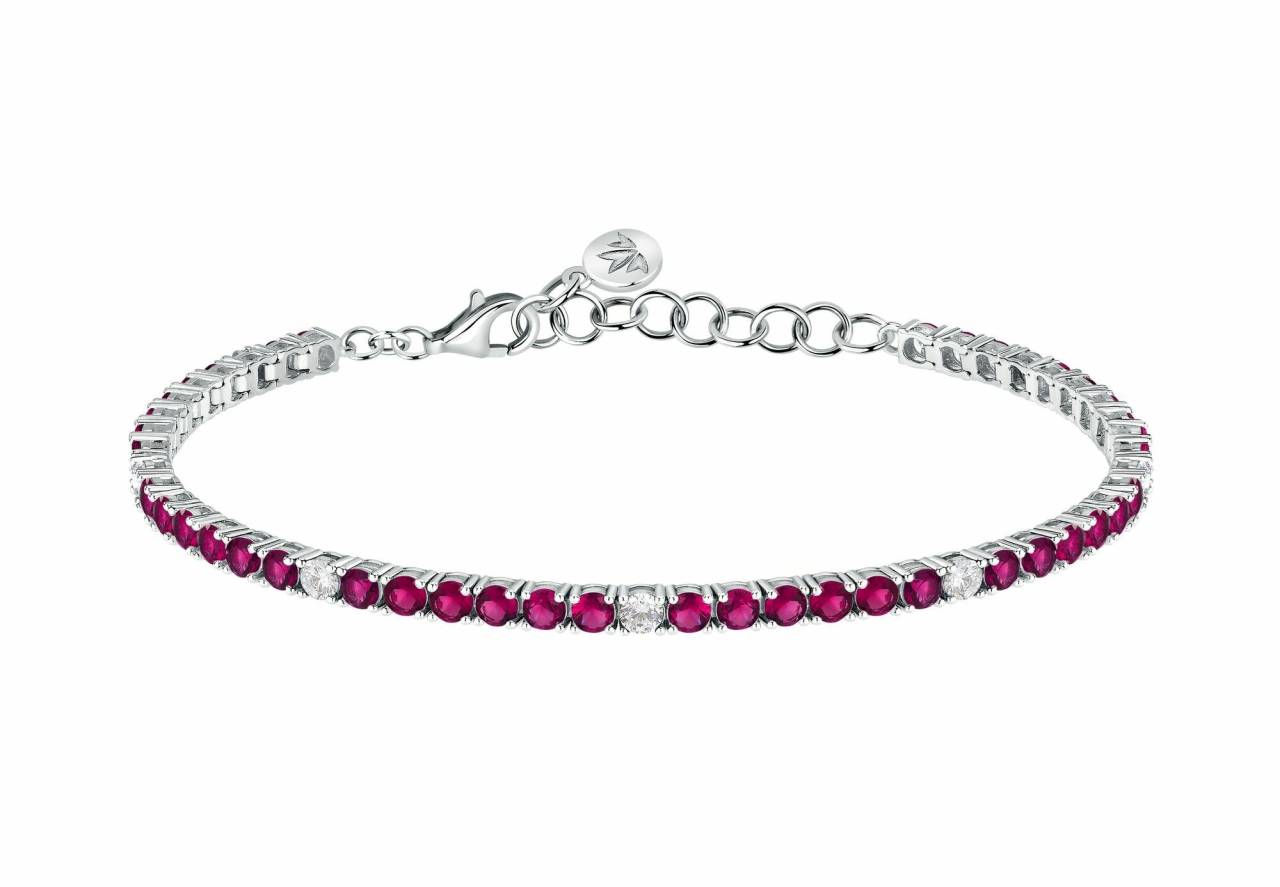 Morellato Tenisový strieborný náramok so zirkónmi Tesori SAIW230.