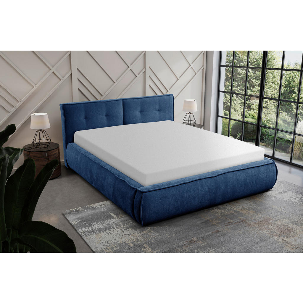 Livetastic ČALÚNENÁ POSTEĽ, 180/200 cm, modrá.