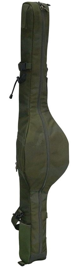 Sonik obal na prúty xtractor 3 rod sleeve - 9 ft.
 Špecifikácia: 
 • Navrhnuté pre 9' a 10' prúty 
 • Pojme aj prúty s 50 navádzacím očkom a big pit navijakmi 
 • Unikátne spojky na pripojenie ďalších prútov 
 • Polstrované a s podšívkou po celej dĺžke 
 • Postranné vrecká a úchyty na podberák 
 • Postranné úchyty na vidličky 
 • Vrecko na olova na zips 
 • Vrecko a popruhy na zadnej časti pre uchytenie väčšieho vybavenia 
 • SK-TEK Camo materiál s HD 600D PVC podlepením 
 • Polstrovaný ramenný popruh