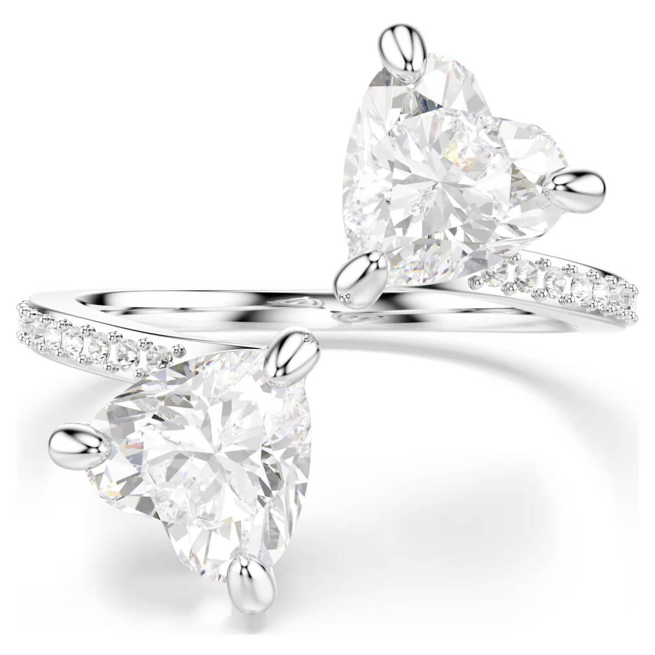 Swarovski Luxusný otvorený prsteň s kryštálmi Swarovski Attract Soul 5535191 58 mm.