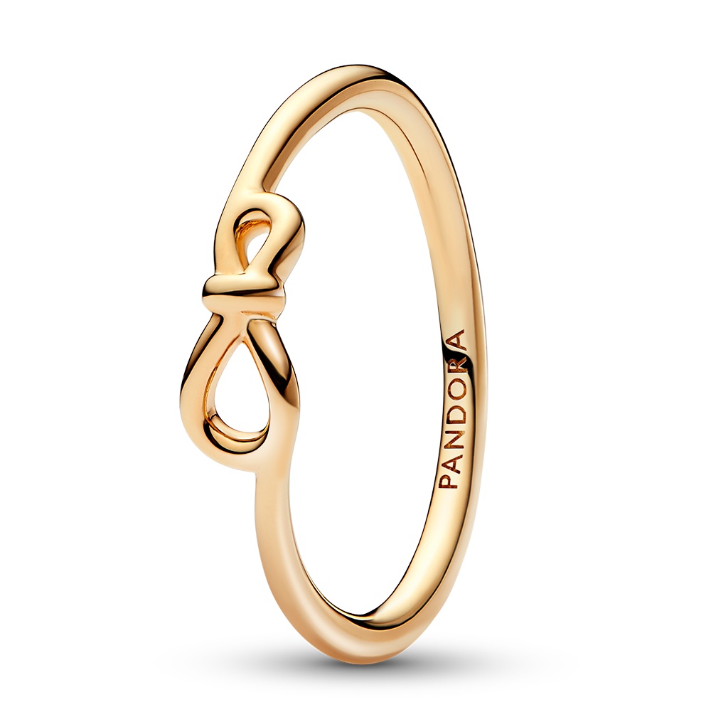 Pandora Pozlátený prsteň Uzol nekonečna Shine Moments 168898C00 56 mm.