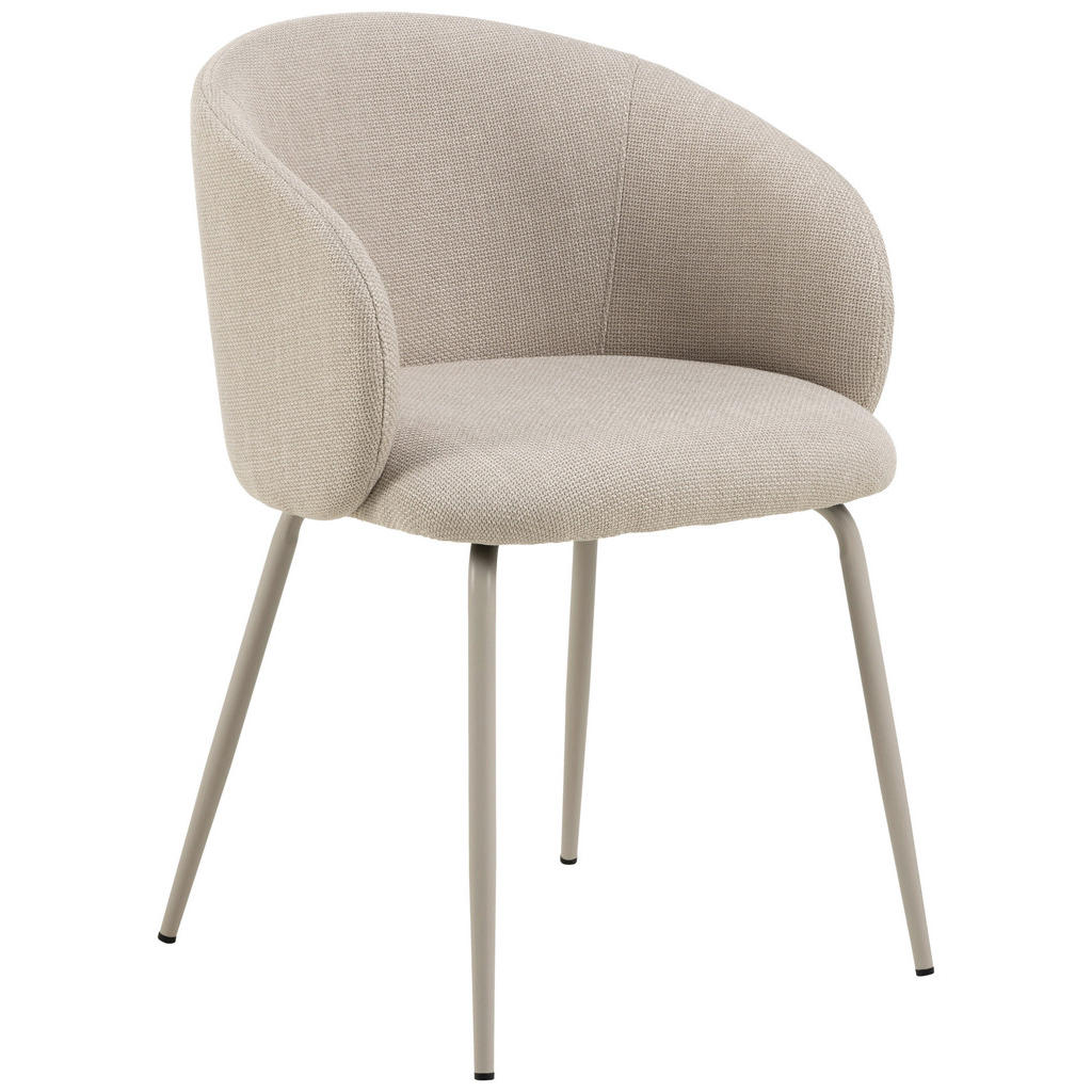 MID.YOU STOLIČKA S PODRÚČKAMI, oceľ, štruktúra, béžová.