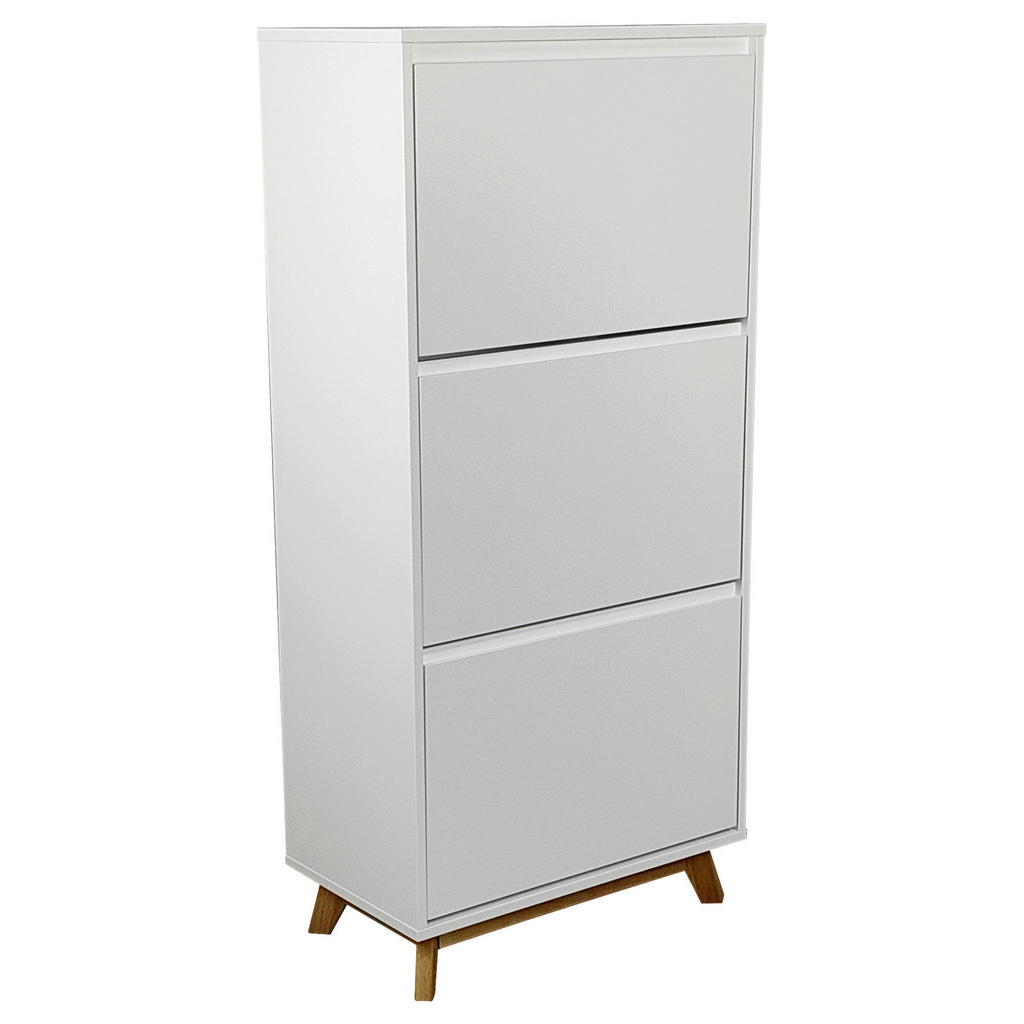 Xora VÝKLOPNÁ SKRINKA NA TOPÁNKY, prírodná farba, biela, kaučukové drevo, 60/128/34 cm.