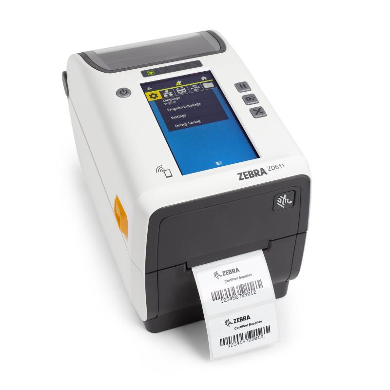 Zebra ZD611 Healthcare ZD6AH22-T0EE00EZ TT, 8 dots/mm (203 dpi), label printer, USB, BT (BLE), Ethernet, EPLII, ZPLII, kit (USB), white (Successor GC4.