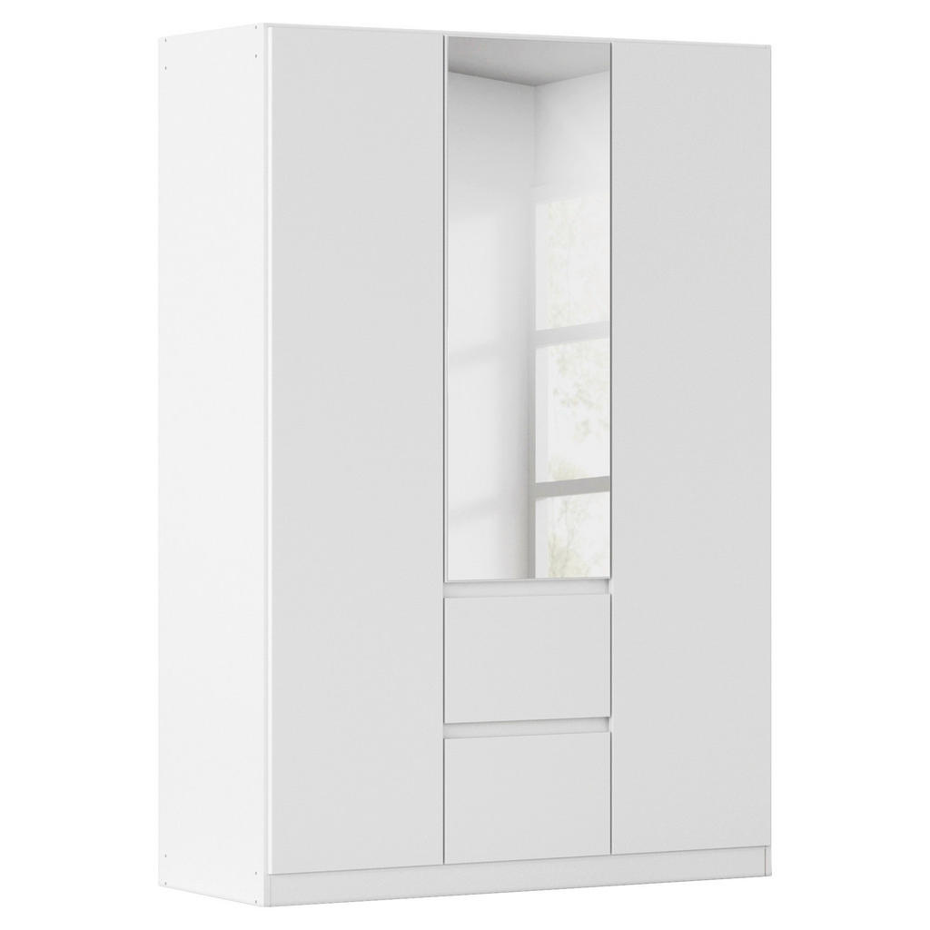 Rauch Möbel SKRIŇA S OTOČNÝMI DVERAMI, strieborná, biela, 136/197/54 cm.