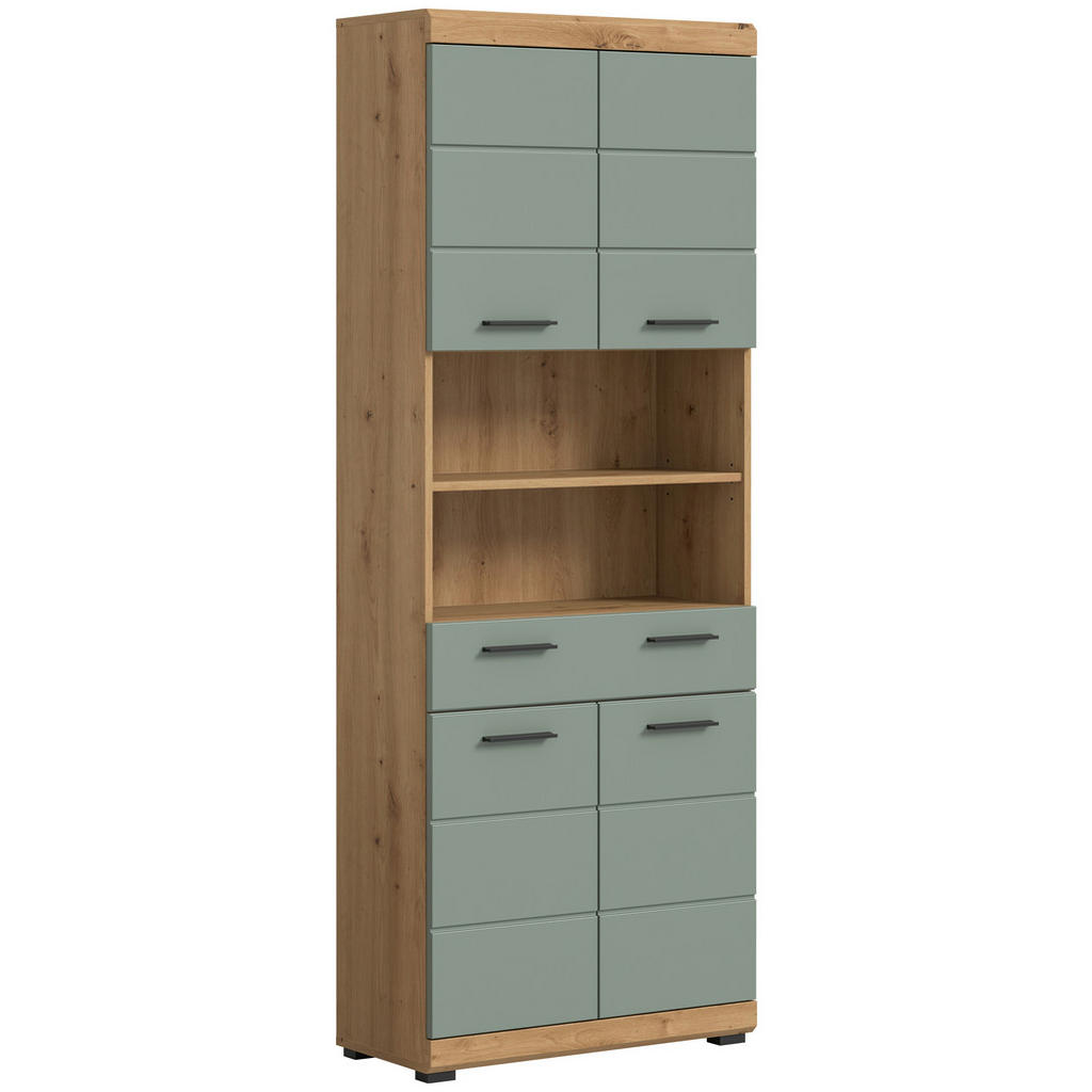 MID.YOU VYSOKÁ SKRINKA, šalviovozelená, 74/191/31 cm.