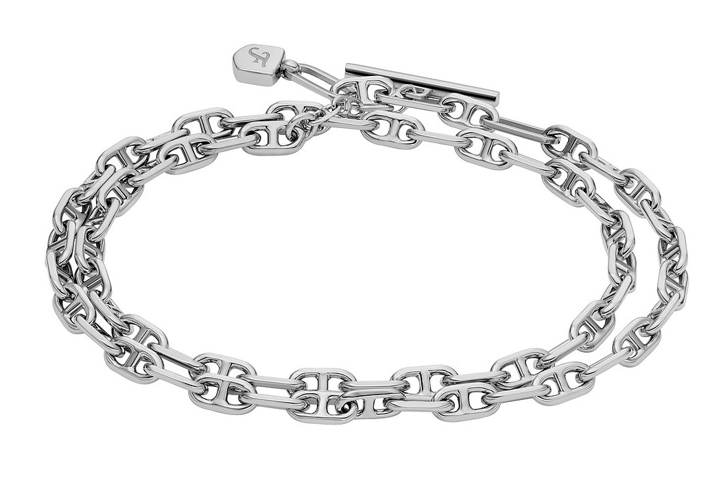 Fossil Dvojitý oceľový náramok Heritage JA7245040.