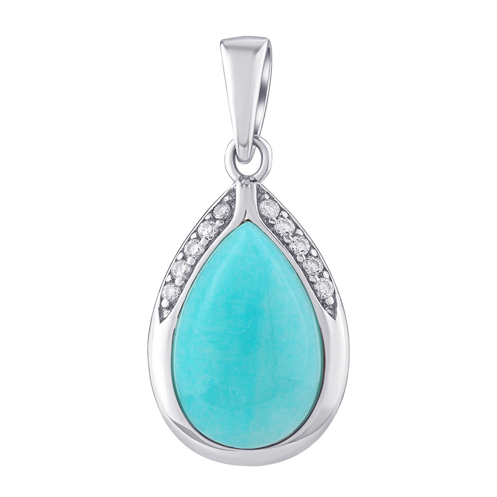 Silvego Strieborný prívesok s prírodným amazonitom JST13327PAZ.