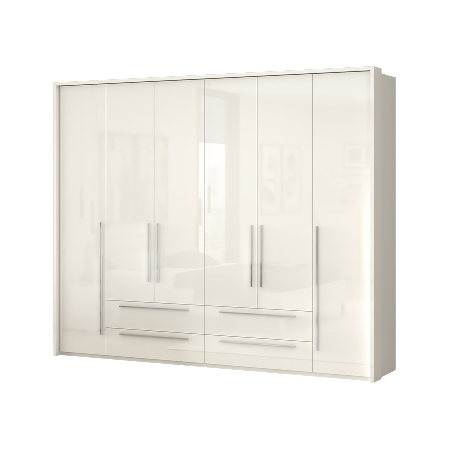 Šesťdverová skriňa tiana-béžová - p64b/pn s osvetlením.

 

Všetky viditeľné strany skrine sú potiahnuté vysoko lesklým UV lakom, ktorý je štyrikrát odolnejší voči fyzickému poškodeniu v porovnaní so štandardným lakom, v tomto prípade odtieňom v teplej béžovej farbe.

 

Varianty šesťdverových skríň bez zásuviek:


	P6/PN - Skriňa v základnom prevedení - 272x224x56cm (š, v, h), hmotnosť 232,17kg
	P6A/PN - Skriňa obohatená o ozdobný rám – 277x226x60cm (š, v, h), hmotnosť 254,47kg
	P6A/PN - Skriňa obohatená o ozdobný rám s osvetlením – 277x226x60cm (š, v, h), hmotnosť 255,12kg


Skriňa sa skladá z troch rovnakých dvojdverových častí, ktoré obsahujú vždy tri široké police a jednu širokú šatníkovú tyč.

 

Varianty šesťdverových skríň s jednou zásuvkovou časťou:


	P62/PN - Skriňa v základnom prevedení - 272x224x56cm (š, v, h), hmotnosť 238,88kg
	P62A/PN - Skriňa obohatená o ozdobný rám – 277x226x60cm (š, v, h), hmotnosť 261,18kg
	P62B/PN - Skriňa obohatená o ozdobný rám s osvetlením – 277x226x60cm (š, v, h), hmotnosť 261,83kg


Dvojdverové časti bez zásuviek obsahujú vždy tri široké police a jednu širokú šatníkovú tyč.

 

Varianty šesťdverových skríň s dvoma zásuvkovými časťami po stranách:


	P64-2/PN - Skriňa v základnom prevedení - 272x224x56cm (š, v, h), hmotnosť 245,59kg
	P64A-2/PN - Skriňa obohatená o ozdobný rám – 277x226x60cm (š, v, h), hmotnosť 267,89kg
	P64B-2/PN - Skriňa obohatená o ozdobný rám s osvetlením – 277x226x60cm (š, v, h), hmotnosť 268,54kg


Dvojdverové časti so zásuvkami ponúkajú okrem dvoch zásuviek aj jednu policu a jednu šatníkovú tyč.

 

Varianty šesťdverových skríň s dvoma zásuvkovými časťami uprostred:


	P64/PN - Skriňa v základnom prevedení - 272x224x56cm (š, v, h), hmotnosť 261,77kg
	P64A/PN - Skriňa obohatená o ozdobný rám – 277x226x60cm (š, v, h), hmotnosť 284,07kg
	P64B/PN - Skriňa obohatená o ozdobný rám s osvetlením – 277x226x60cm (š, v, h), hmotnosť 284,72kg


Každá z dvojdverových častí so zásuvkami ponúka okrem dvoch zásuviek aj jednu policu a jednu šatníkovú tyč.

 

Varianty šesťdverových skríň s tromi zásuvkovými časťami:


	P66/PN - Skriňa v základnom prevedení - 272x224x56cm (š, v, h), hmotnosť 252,3kg
	P66A/PN - Skriňa obohatená o ozdobný rám – 277x226x60cm (š, v, h), hmotnosť 274,6kg
	P66B/PN - Skriňa obohatená o ozdobný rám s osvetlením – 277x226x60cm (š, v, h), hmotnosť 275,25kg


Každá z dvojdverových častí so zásuvkami ponúka okrem dvoch zásuviek aj jednu policu a jednu šatníkovú tyč.

 

Pomocou doplnkového vybavenia, ktoré nájdete v súvisiacom tovare nižšie, si môžete každú zo skríň ešte viac prispôsobiť svojim potrebám.

Všetky produkty z kolekcie Tiana nájdete nižšie v súvisiacom tovare.