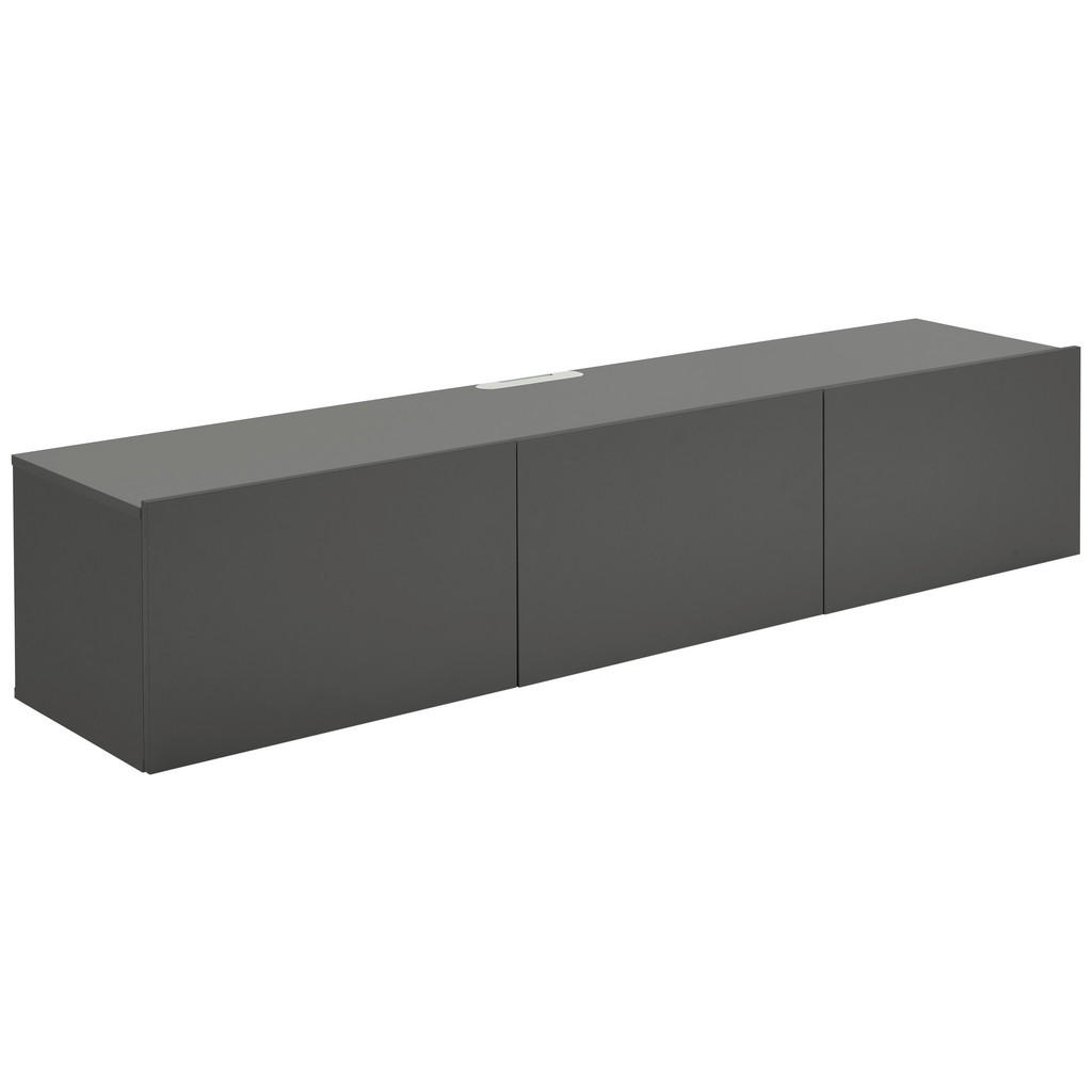 Hom`in NÍZKA KOMODA, antracitová, 180/36,7/42 cm.