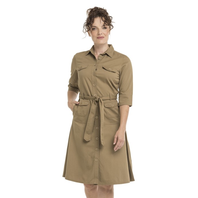 Bushman Agga women's full-length dress, sand brown XL.
 
 Specification:
 
 	Composition: 100% cotton
 	Weight: 180 g/m&sup2;