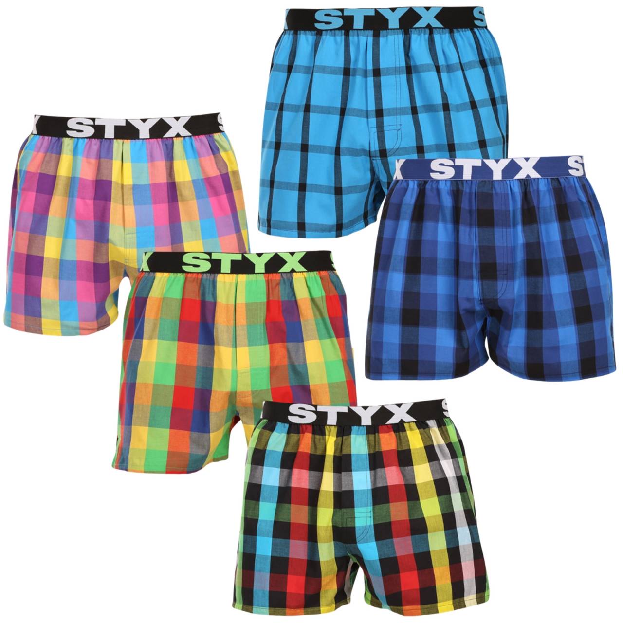 5PACK pánske trenky Styx športová guma viacfarebné (5B0113456) XXL, trenírky.
Hľadáte šortky, ktoré v sebe spájajú štýl, pohodlie a prvotriednu kvalitu?
Vysokokvalitná bavlna pre dokonalé pohodlie
Šortky sú vyrobené z prvotriednej 100 % bavlny, ktorá je nielen mäkká na dotyk, ale aj úžasne priedušná.
Klasický strih a moderný vzhľad
Vďaka voľnému strihu sa v týchto šortkách budete cítiť úplne pohodlne, pretože poskytujú dostatok priestoru na prirodzený pohyb.
Prečo by ste určite mali vyskúšať šortky Styx

100 % bavlna pre maximálne pohodlie: Šortky sú vyrobené z vysokokvalitnej bavlny, ktorá je mäkká, priedušná a jemná k pokožke, čo zaručuje pohodlie počas celého dňa.
Športový tkaný elastický: Pevná, ale pohodlná guma s logom Styx drží šortky na mieste bez nepríjemného zarezávania alebo uvoľňovania.
Česká výroba a kvalitné spracovanie: Styx je tradičná česká značka, ktorá sa pýši precíznym spracovaním, odolnosťou a dlhou životnosťou výrobkov.

Česká značka Styx ponúka zábavu aj prvotriednu kvalitu
Spodnú bielizeň Styx si obľúbia najmä tí, pre ktorých je dôležitá individualita.
Ako sa starať o šortky Styx?
Aby ste si šortky udržali dlho v skvelej kondícii, odporúčame dodržiavať tieto tipy.

Pranie: Odporúčame prať pri teplote 30 °C, aby si bavlna zachovala svoju mäkkosť a farby zostali sýte.
Sušička: Sušenie v sušičke sa neodporúča, aby sa materiál nezrazil.
Žehlenie: Bavlnu je možné žehliť, ale odporúča sa nižšia teplota, aby nedošlo k poškodeniu látky.

Tip: Staňte sa expertom na údržbu spodnej bielizne vďaka radám v našom článku a doprajte svojim obľúbeným kúskom starostlivosť, ktorú si zaslúžia.